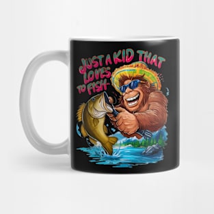 Bigfoots Just A kid that loves to fish Mug